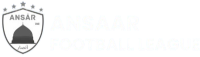 A grayscale logo showing a shield on the left with a small football icon inside and the word “ANSAR” in bold uppercase to the right; beneath “ANSAR” are the words “FOOTBALL LEAGUE” stacked in smaller uppercase letters.